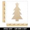 Christmas Tree with Star Solid Unfinished Wood Shape Piece Cutout for DIY Craft Projects
